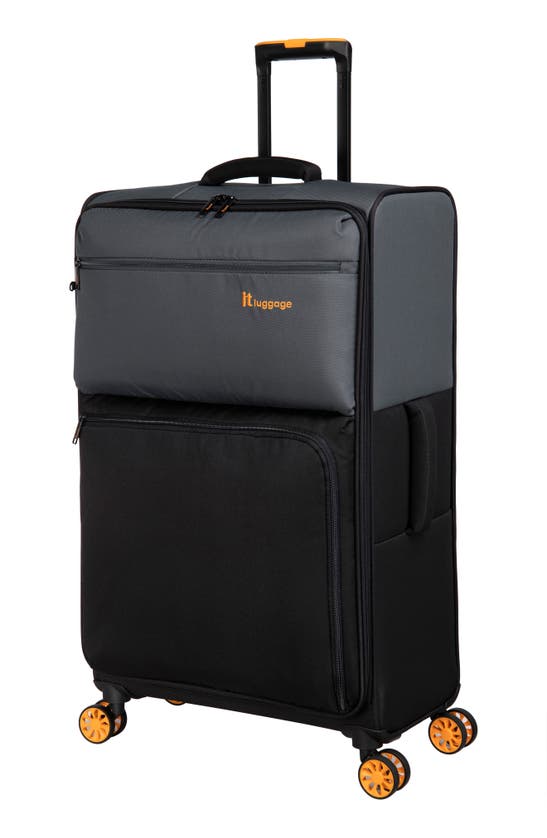 Shop It Luggage Duo-tone 2-piece Luggage Set In Pewter/ Black