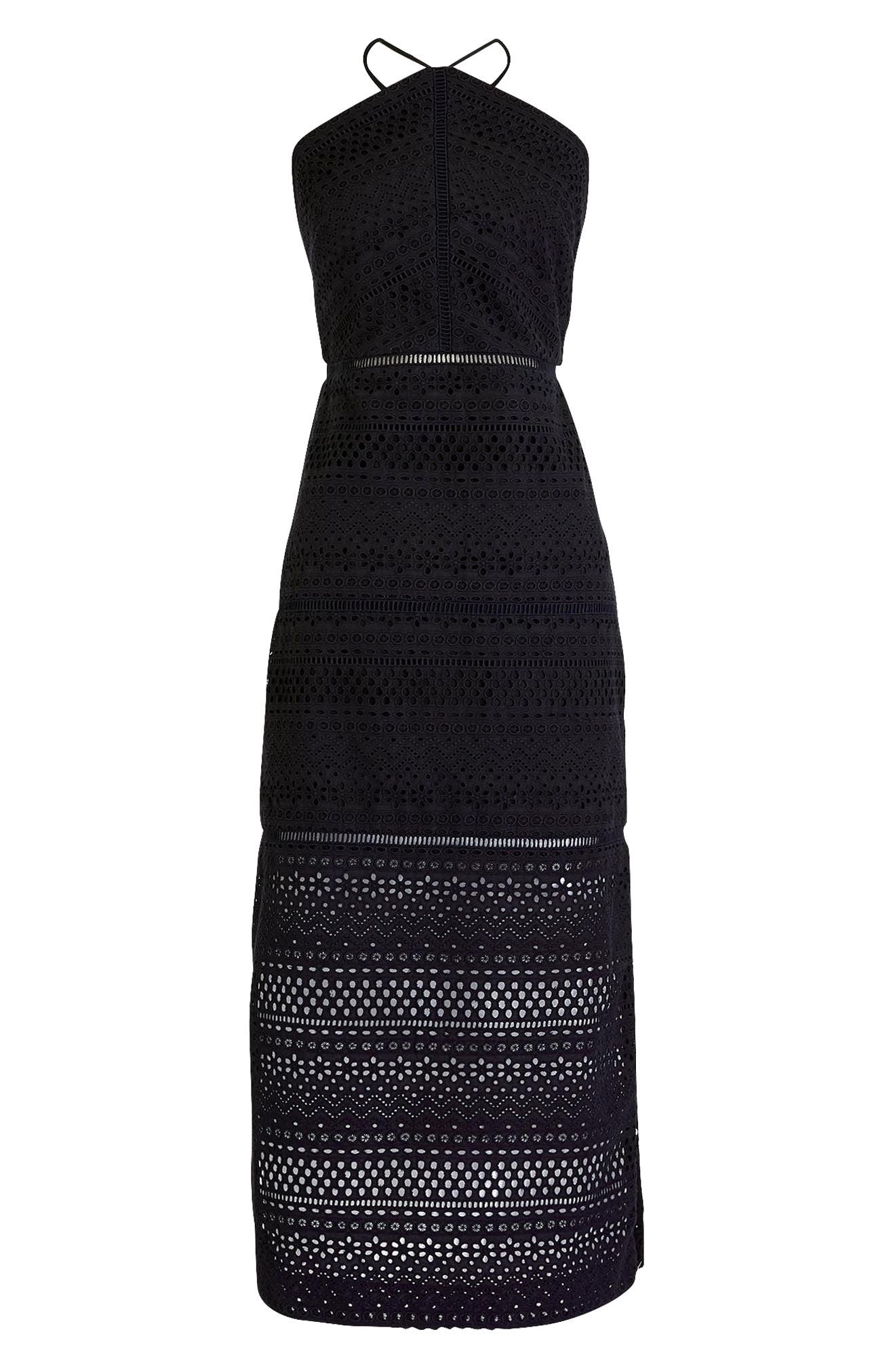 j crew black eyelet dress