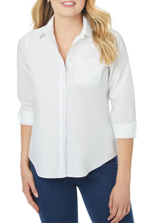 Foxcroft Charlie Roll Tab Non-Iron Cotton Button-Up Shirt at Nordstrom,