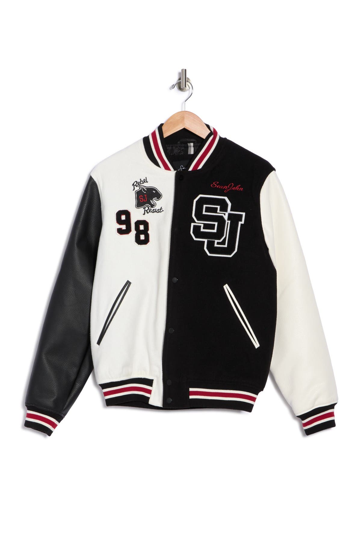 sean john men's varsity letter jacket