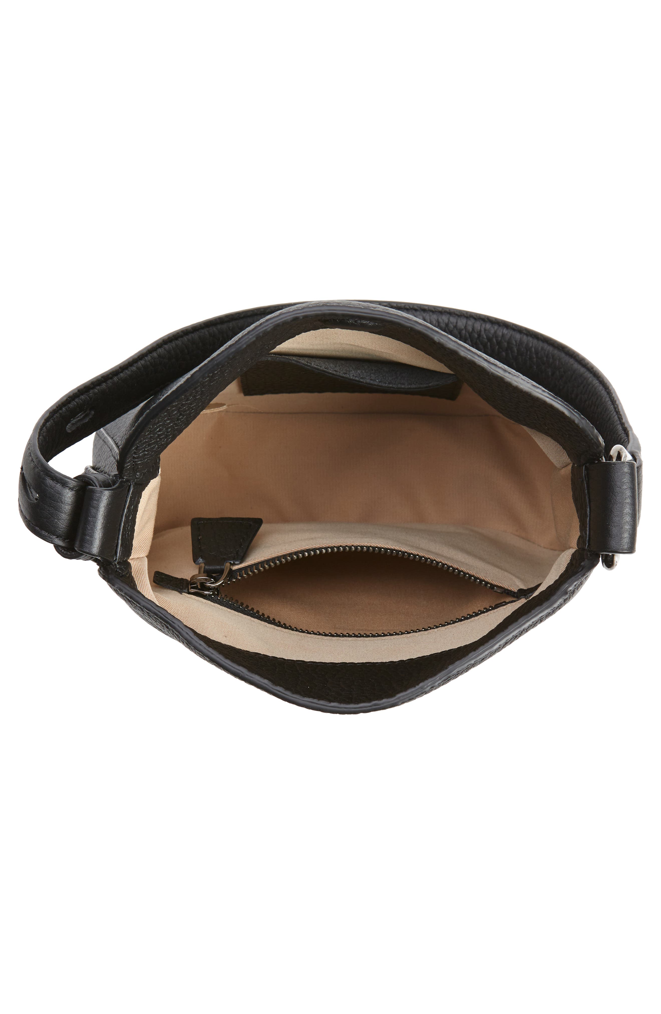 Akris Mini Anna Leather Hobo Bag, Alternate, color, 