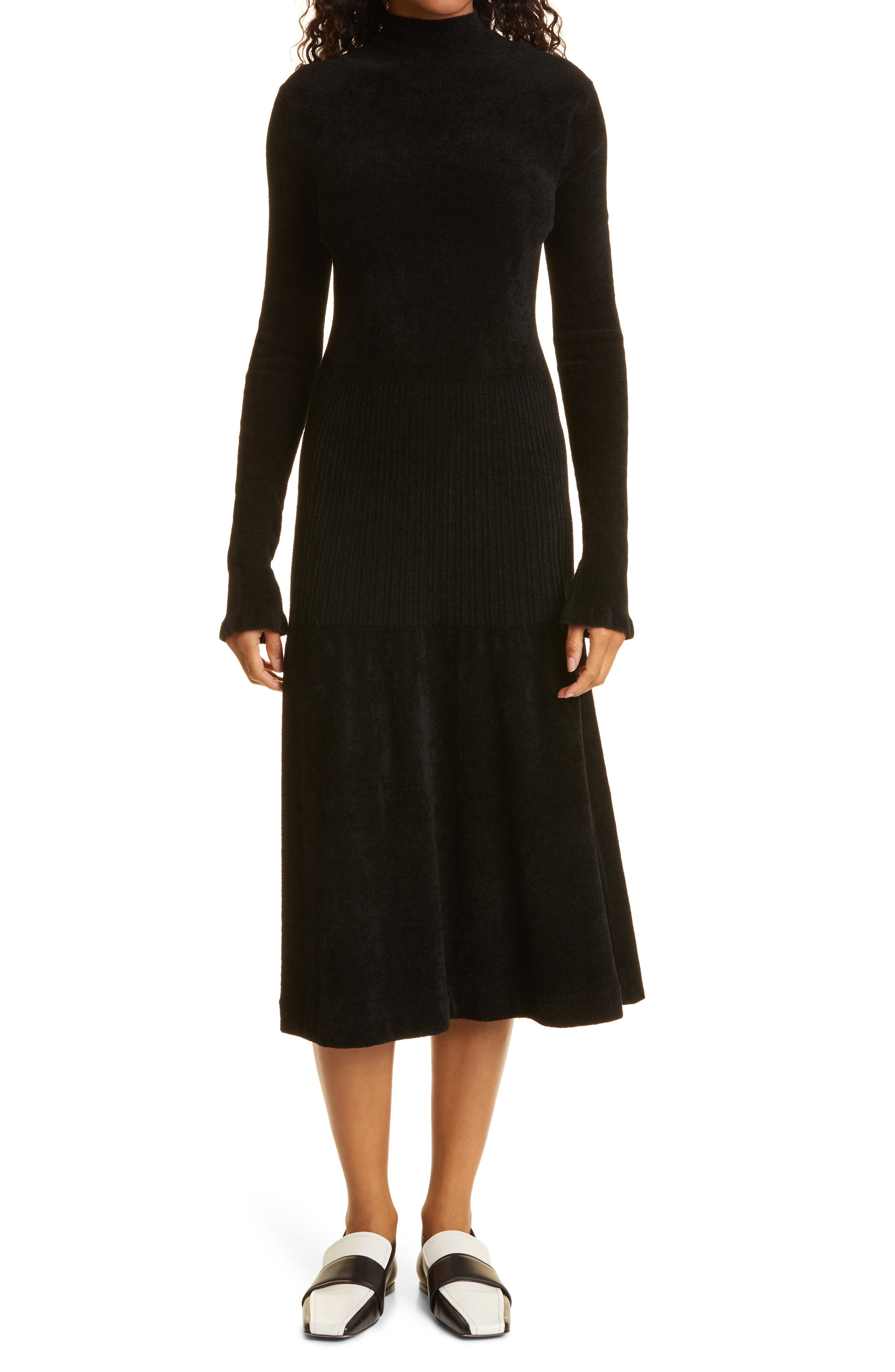 anne klein serenity knit turtleneck midi dress