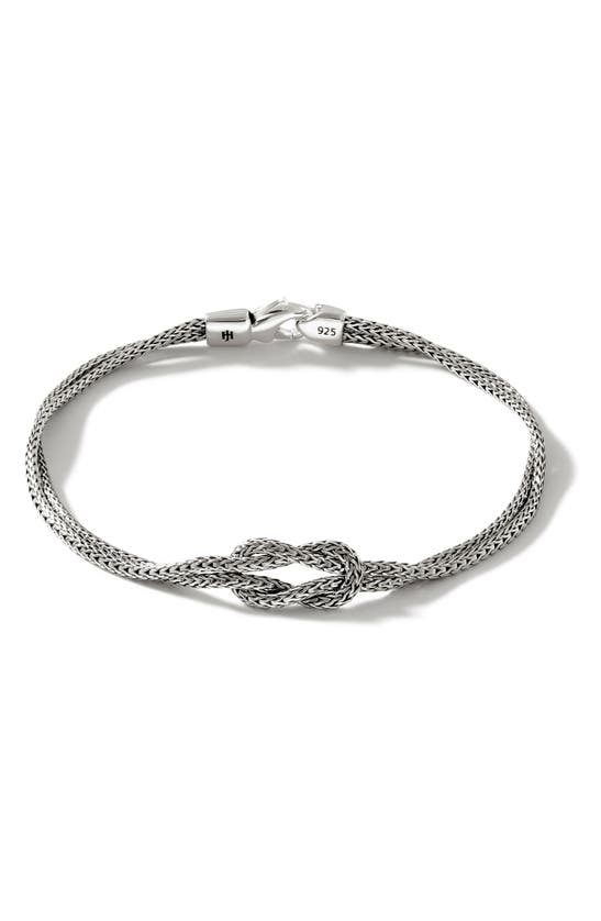 Shop John Hardy Love Knot Layered Rope Chain Bracelet In Silver