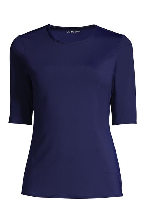 LANDS' END LANDS' END ELBOW SLEEVE RELAXED UPF 50 RASH GUARD