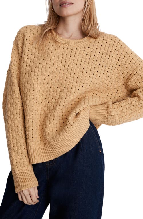 Madewell Basket Weave Stitch Sweater in Autumn Gold