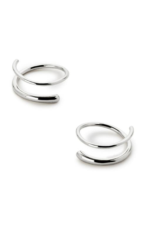 Shop Ana Luisa Double Hoop Earrings In Silver