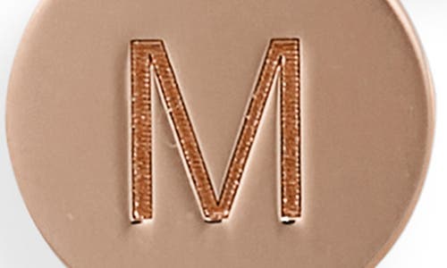 Meshmerise Initial Disc Charm Bracelet In Rose-m