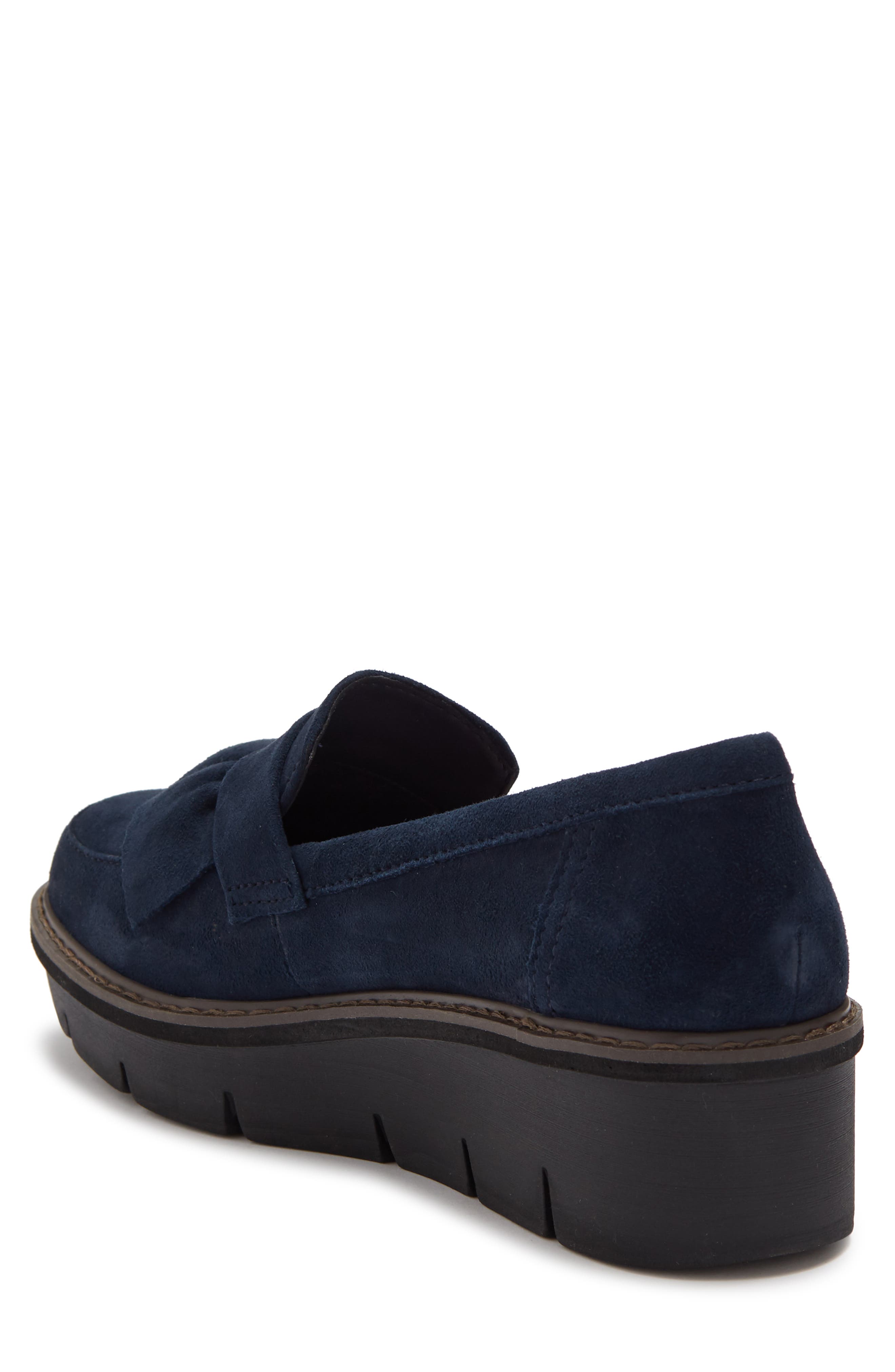 clarks platform loafers