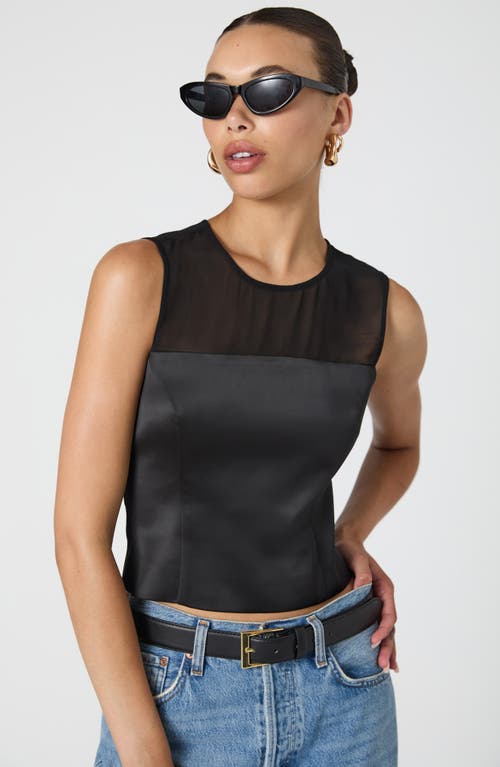 French Connection Illusion Neck Top In Black