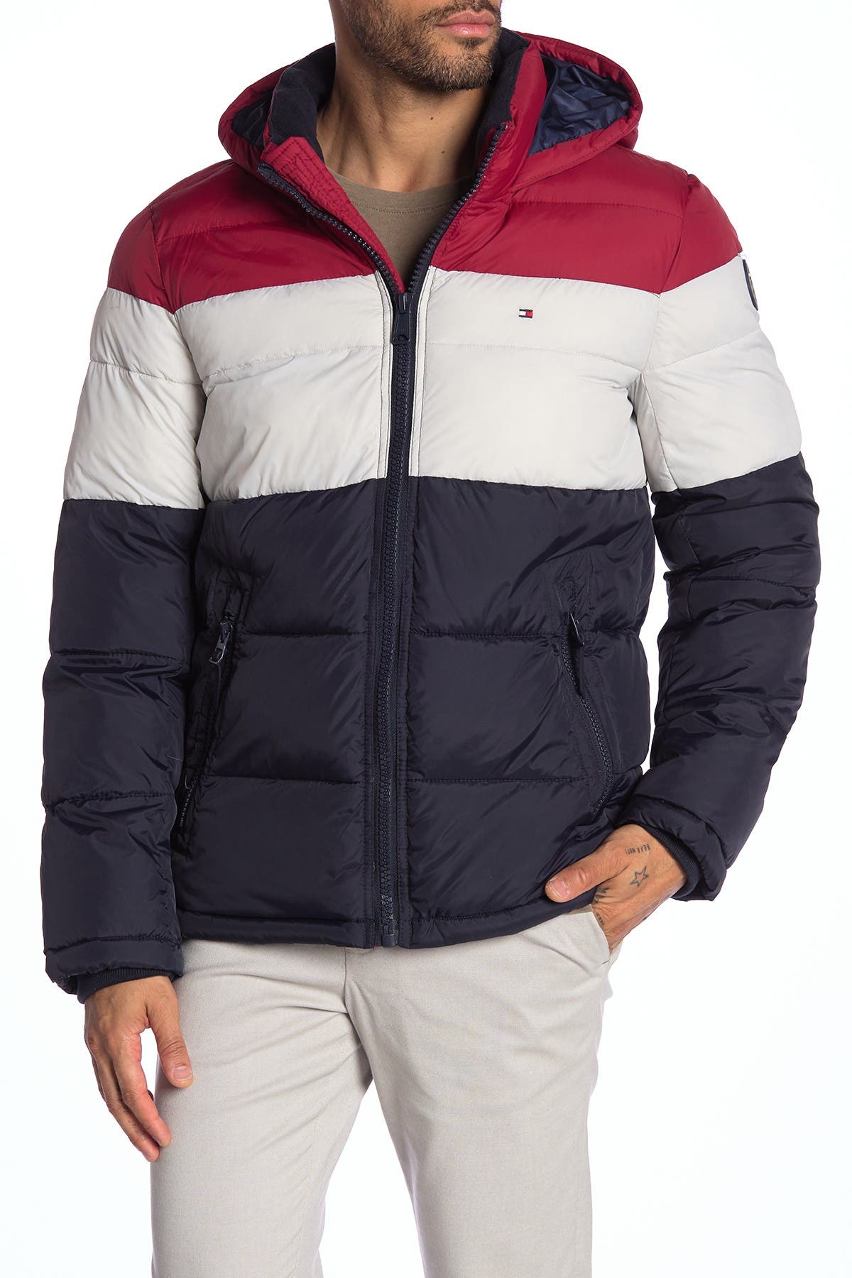 tommy hilfiger padded puffer jacket
