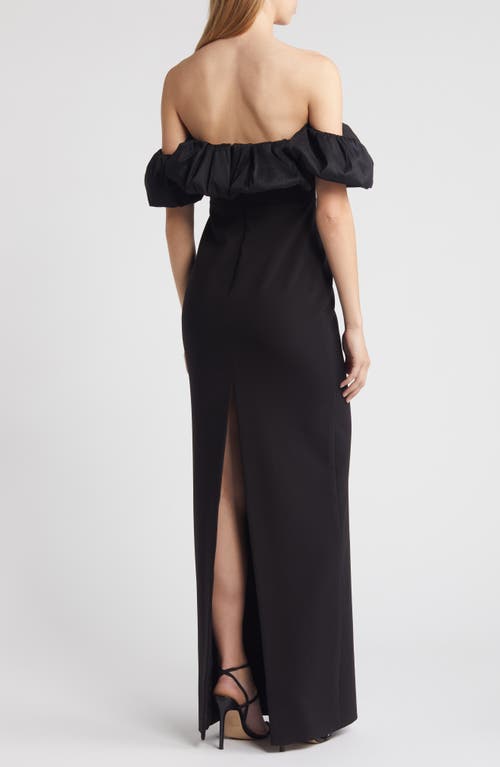 Shop Likely Griffin Off The Shoulder Gown In Black