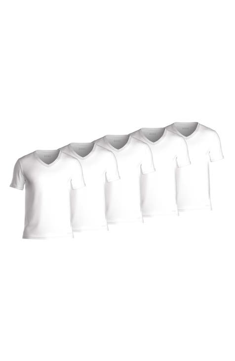Men's 5-Packs Cotton V-Neck T-Shirts