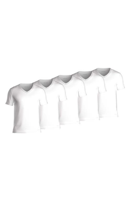 BOSS Men's 5-Packs Cotton V-Neck T-Shirts White at Nordstrom,