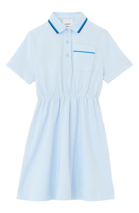 Little English | Light Blue Chanel Dress - Girls T-Shirt Dress 12