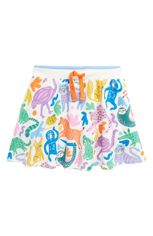 Mini Boden Kids' Print Jersey Skort Multi Safari Friends at Nordstrom,