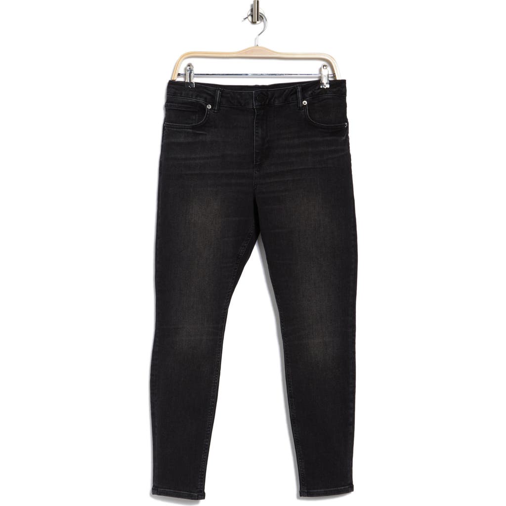 Shop Allsaints Miller Skinny Jeans In Washed Black