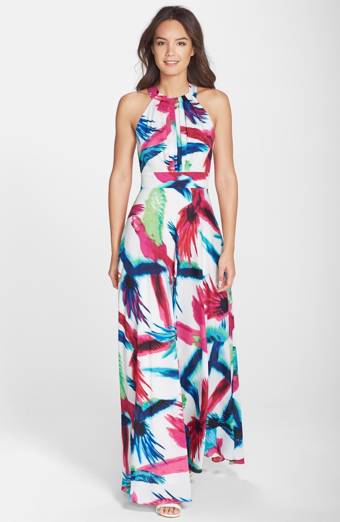 Eliza J Print Halter Maxi Dress Nordstrom