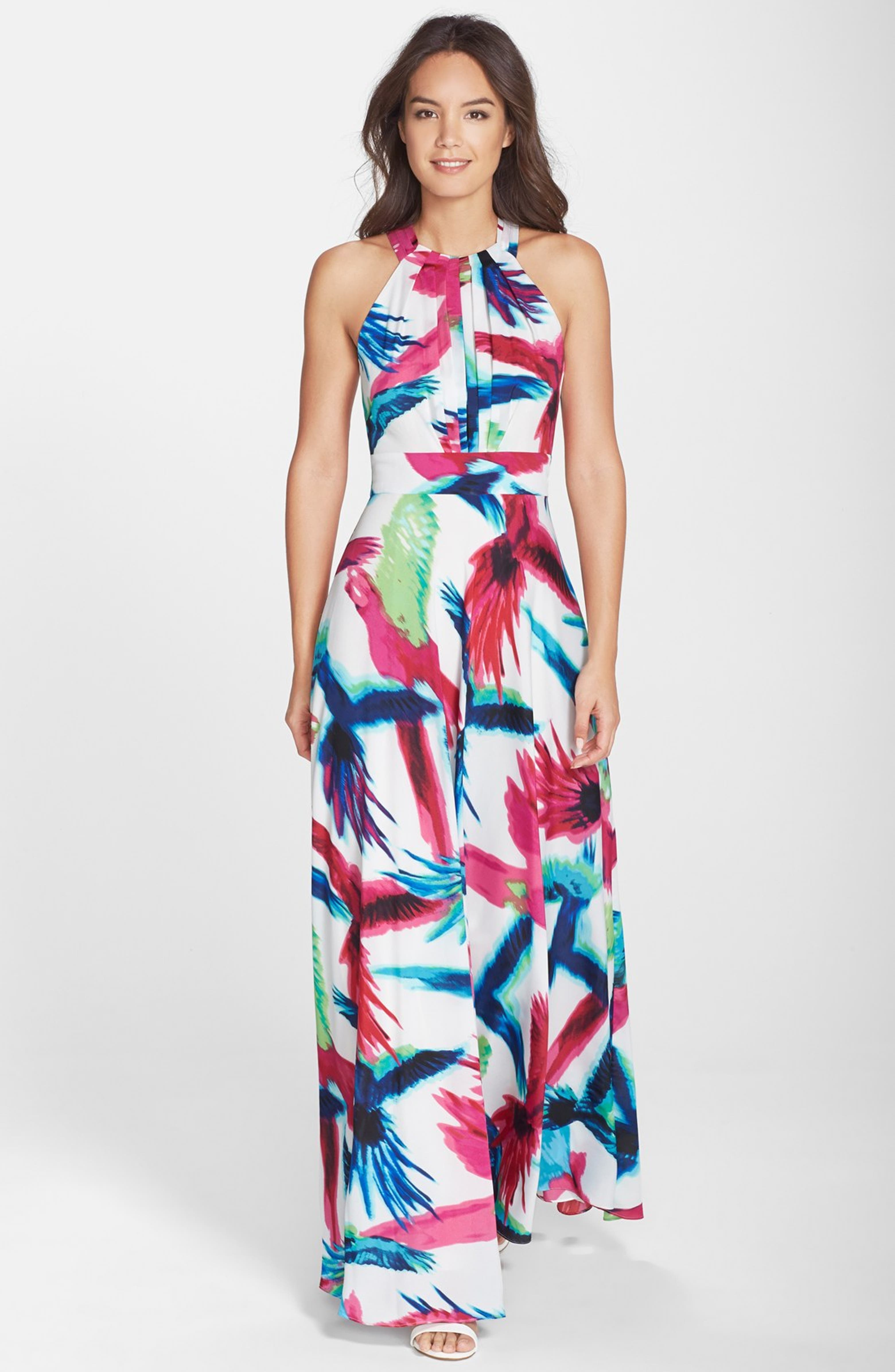 Eliza J Print Halter Maxi Dress | Nordstrom