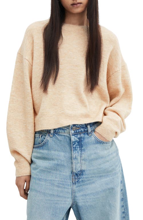 MANGO Crewneck Drop Shoulder Sweater in Beige at Nordstrom, Size X-Small