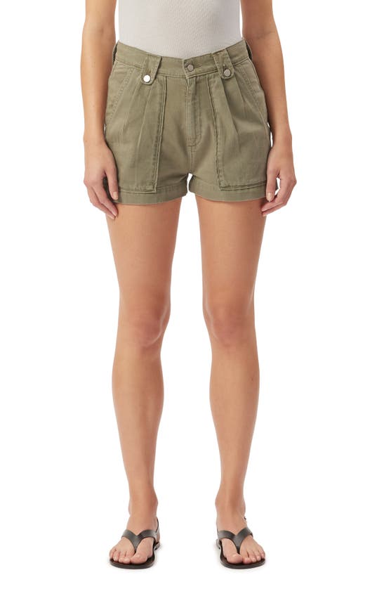 Shop Dl1961 Marie Cotton & Linen Shorts In Lt Coastal Plain