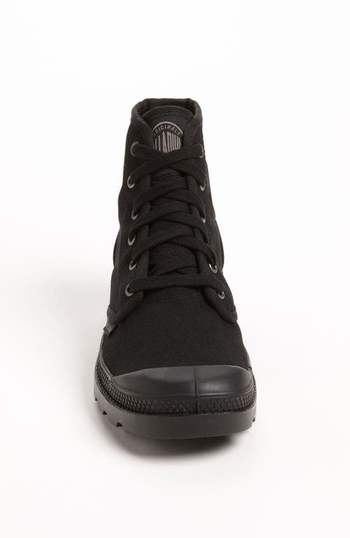 Palladium Pampa Hi Canvas Boots In Black In Black/black
