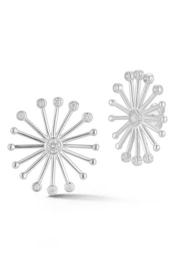 Sphera Milano Cz Statement Stud Earrings In Silver
