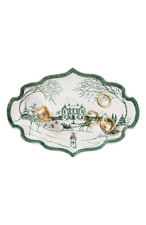 Shop Juliska Country Estate Winter Frolic Tray In Evergreen