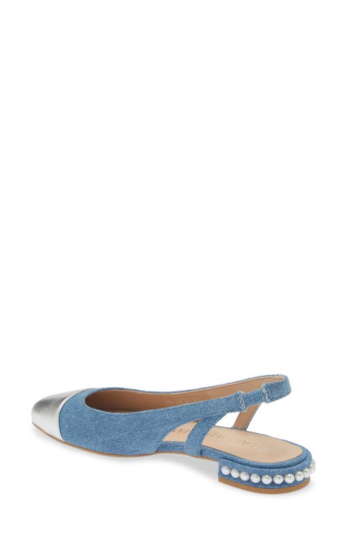 Shop Stuart Weitzman Pearl Genuine Calf Hair Slingback In Washed/silver