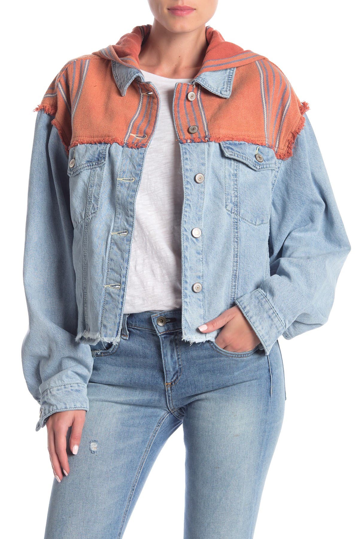 Free People | Baja Hooded Denim Jacket 