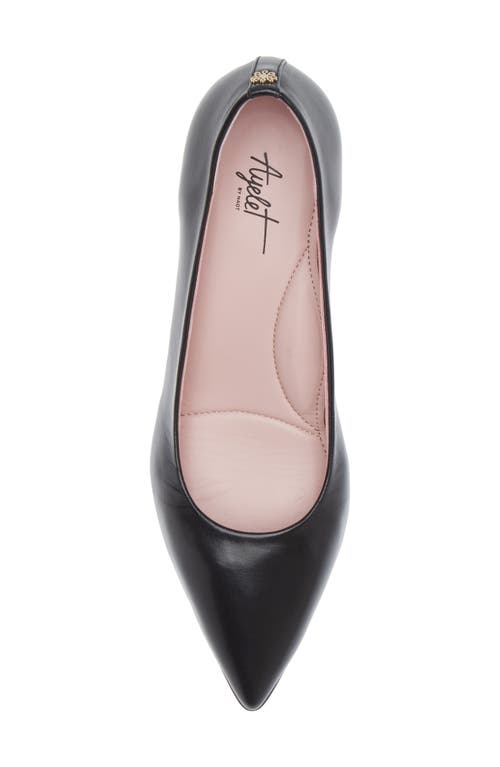 Shop Naot Margot Pointed Toe Pump In Blacksheen Leather