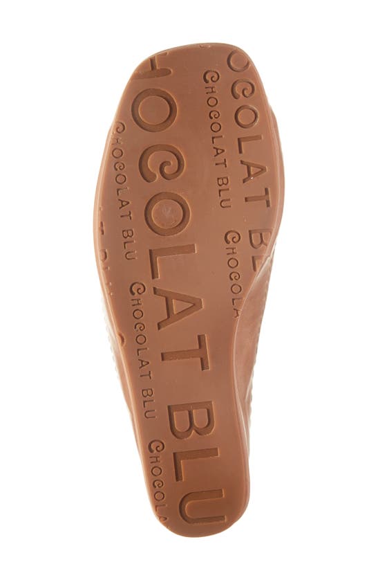Shop Chocolat Blu Pearl Platform Wedge Sandal In Camel Leather