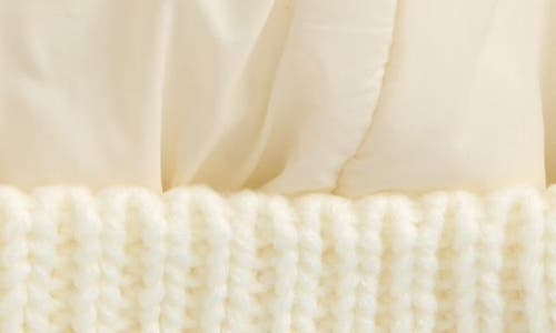 Zella Mixed Media Beanie In Ivory Egret