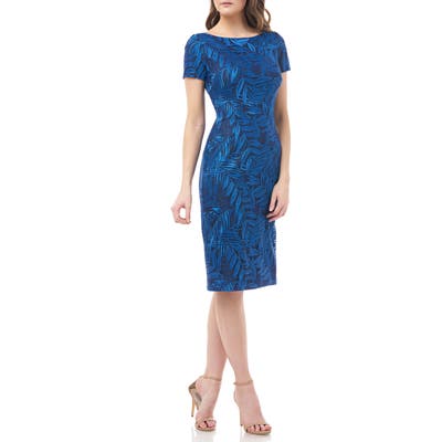 Js Collections Leaf Soutache Cocktail Dress, Blue