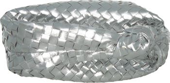 Bottega Veneta Teen Jodie Metallic Intrecciato Top-Handle Bag Silver