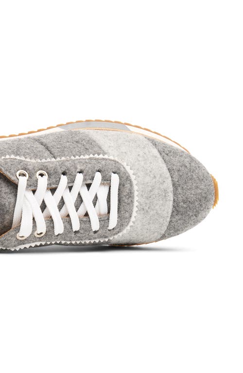 Shop The Office Of Angela Scott The Quinn Felted Wool Sneaker In Grey Wool