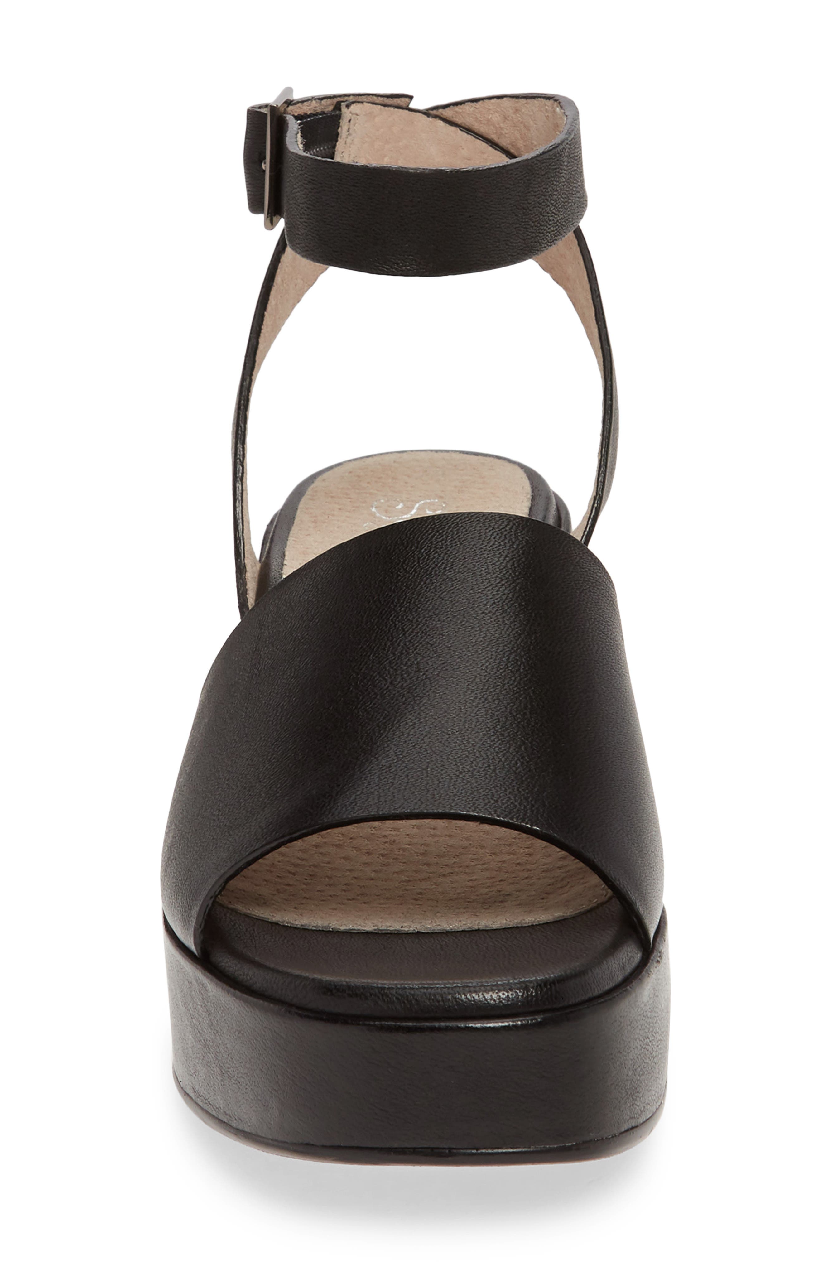 seychelles monogram leather wedge sandal