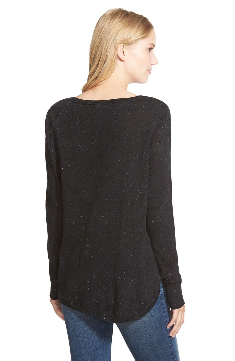 Caslon<sup>®</sup> High-Low V-neck Sweater, Alternate, color, 