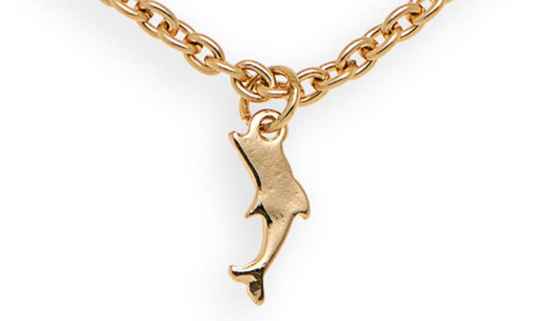 Shop Bp. Layered Dolphin Charm Necklace In Goldhite