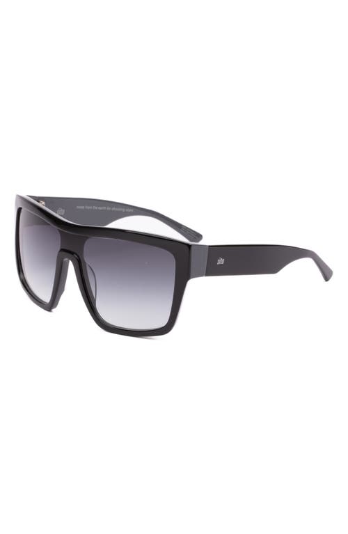 Shop Sito Shades Onyx 132mm Gradient Standard Square Sunglasses In Black Grey/shadow Gradient