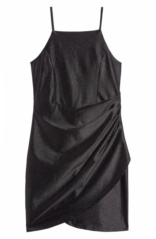 LOVE, NICKIE LEW Kids' Metallic Strappy Dress in Black 