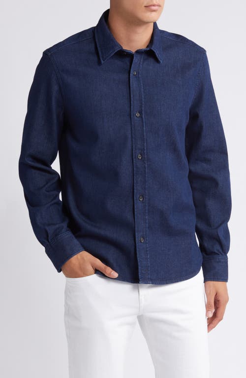 7 For All Mankind Left Hand Denim Button-up Shirt In Oracle