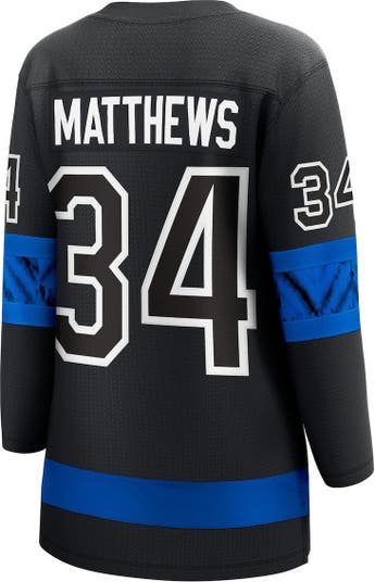 Women's Fanatics Branded Auston Matthews Black Toronto Maple Leafs -  Alternate Premier Breakaway Reversible Player Jersey