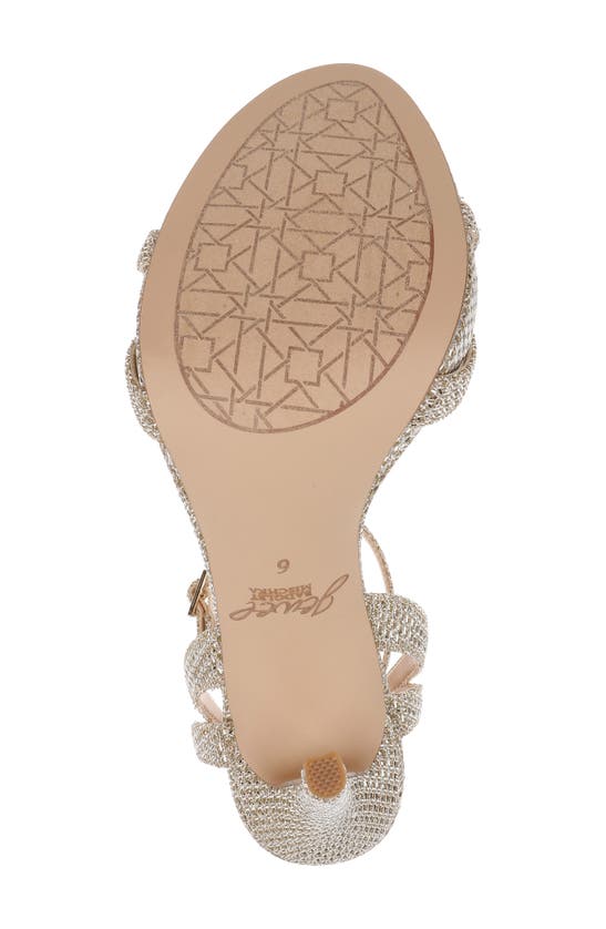 Jewel Badgley Mischka Arianna Ankle Strap Sandal In Light Gold
