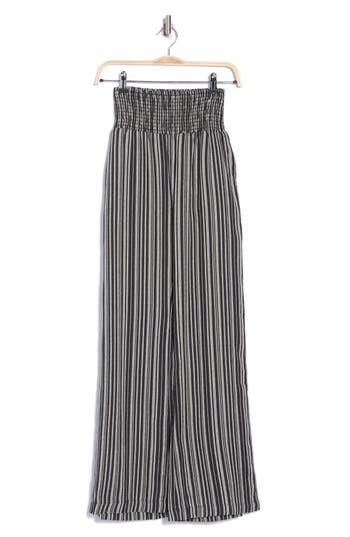 Shop Billabong New Waves 2 Wide Leg Pants In Black/white