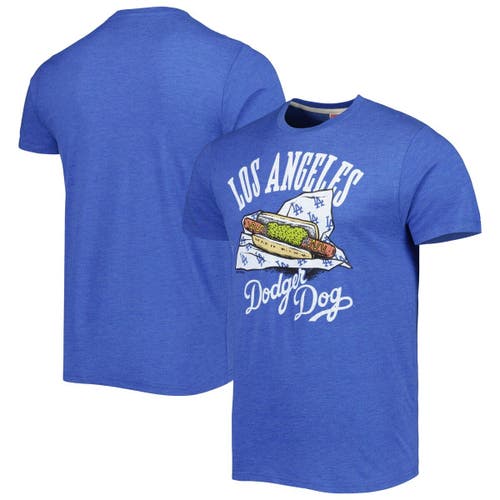 Men's Homage Royal Los Angeles Dodgers Hyper Local Tri-Blend T-Shirt