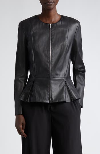 The Row Anasta Lambskin Leather Jacket Nordstrom