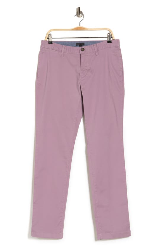 14th & Union The Wallin Stretch Twill Trim Fit Chino Pants In Purple Morn