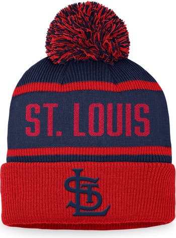 FANATICS Men's Fanatics Branded Red/Navy St. Louis Cardinals Cooperstown  Collection Cuffed Knit Hat with Pom
