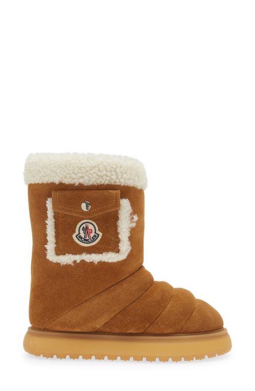 Moncler Gaia Pocket Suede Ankle Boots In Rust