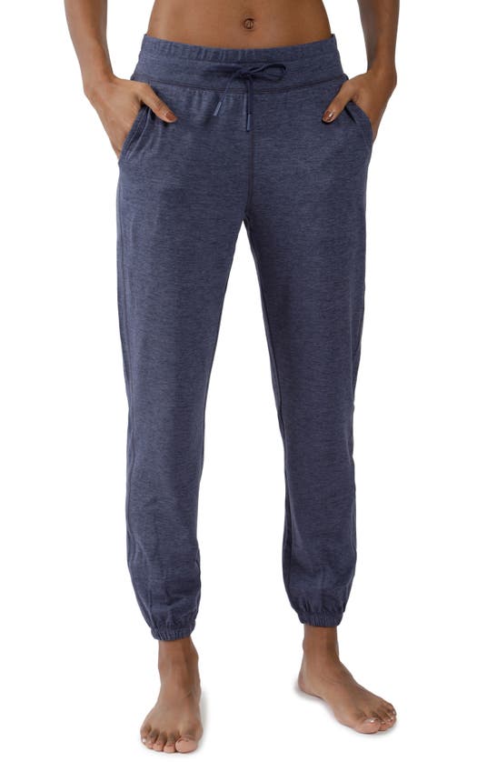 90 Degree By Reflex Heathered Slim Joggers In Heather Navy